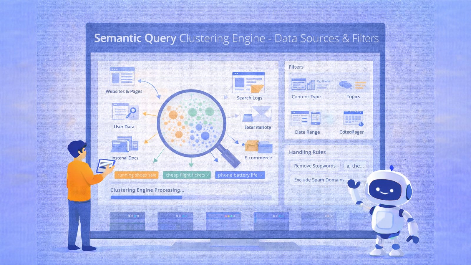 Semantic Query Clustering Engine - Data Sources & Filters