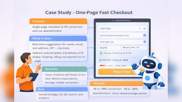Case Study - One-Page Fast Checkout